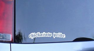 Chickasaw Pride Native American Car Window Fun Sticker