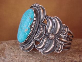  Sterling Silver Turquoise Bracelet by Kirk Smith! Stunning Quality