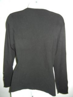 Christine Alexander Womens Black Sweater with Rhinestones Size Small