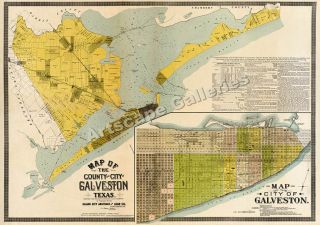 map of the city of galveston 1891 size 24 x 34 61 cm x 86 cm x also
