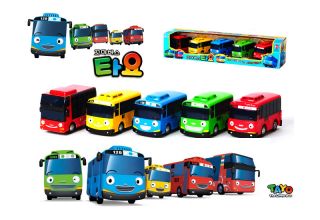  TAYO Bus Wind Up Toy 5 Cars Set Tayo Rogi Gani Cito Rani TV Character