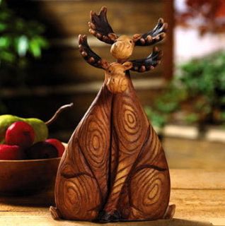 Moose Couple Pair Rustic Cabin Lodge Statues New!