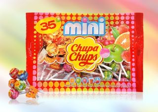 35 Mini Chupa Chups Lollipops GR8 Fruits Flavors New from Israel SHIP