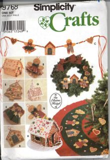   Crafts Pattern 9768 Christmas Battenburg Church House Wreath 1995