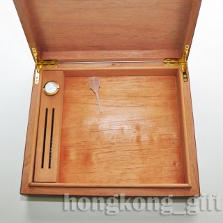 Cigar Case Romeo Juliet Wooden Wood Box Holder Humidor Hygrometer