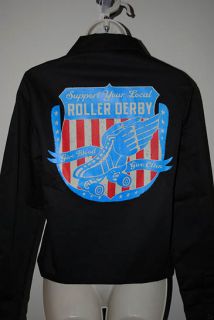 new lucky 13 roller derby girl black chino jacket xl