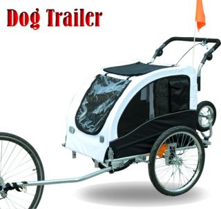 2in1 Double Pet Bike Trailer Bicycle Dog Stroller Cat Carrier w