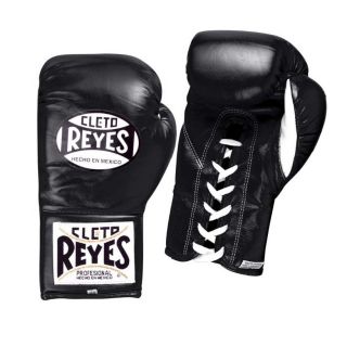 Cleto Reyes Professional Boxing Official Fight Gloves Lace Up Black