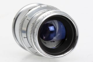 Wollensak Raptar 3 inch F 4 Cine Telephoto C Mount Lens 75mm w Case