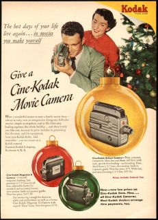 1949 Print Ad Give a CINE   KODAK Movie Camera for Christmas