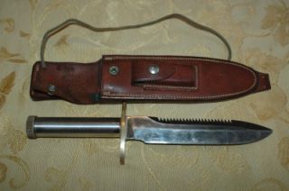 Randall Made Attack Survival Knife Model 18 with Sheath, Matches