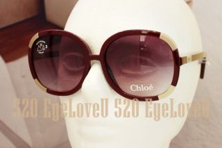 Chloe CL 2119 Sunglasses C14 Burgundy Frame Wine Gradient Lenses Women