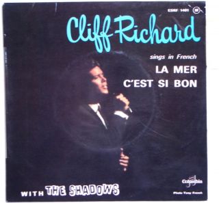 Cliff Richard Sings in French La Mer 7 Fr 45 PS EX
