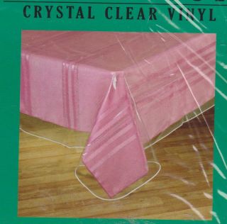 Crystal Clear Tablecloth Protector Oblong 60 x 108 Vinyl