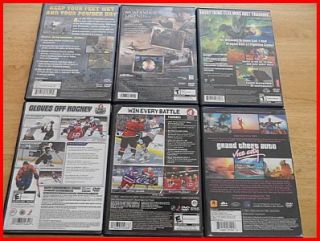  Game lot of 6 PS2 Games, Call of Duty, Navy Seals, Vice City