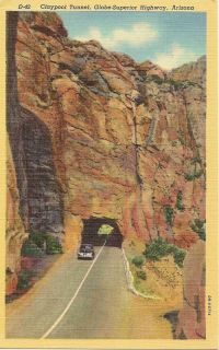 Claypool Tunnel Globe Superior Arizona Vintage Postcard