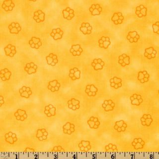 Quilting Treasures Clifford The Big Red Dog Yellow Tonal Paws Fabric