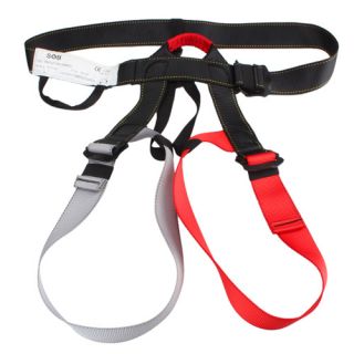 Exploration Climbing Seat Harness Polyester 300lb Black Red
