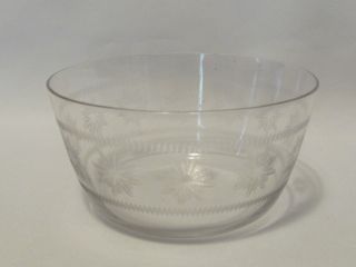Vintage Clear Glass Bowl Dish Snowflake Etch Theme Ramekin Berry Dish