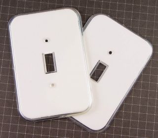 Clear Plastic Single Wall Switch Plate Cover Pack of 2