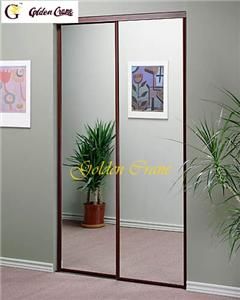48 * 80.5 Sliding closet door with various style stile and silver
