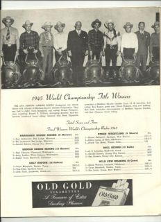 1946 Madison Square Garden Rodeo Program