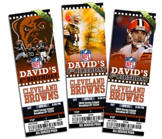 cleveland browns nfl ticket invitations for birthdays
