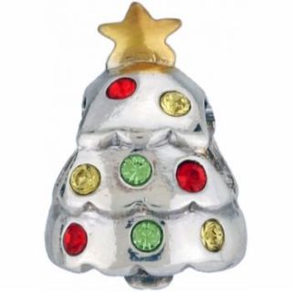 Brighton Christmas Tree Bead Charm~ Spacer Swarovski Crystals Fits