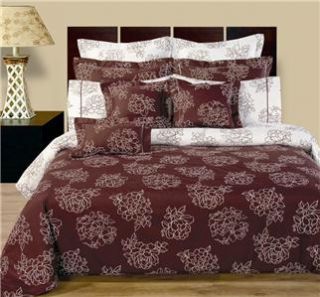 12PC Cloverdale Reversible Egyptian Cotton Bed In Bag  Full,Queen,King