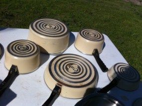Vintage Club 9 Piece Aluminum Cookware Pot Pan Skillet Dutch Oven with