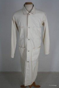 Mens White Full Length Mad Scientist Duster Lab Coat Costume Authentic