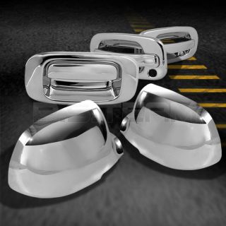 99 06 Silverado 2dr Chrome Door Handle Mirror Covers Tailgate Cover