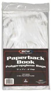 Bags Storage Sleeves Paperback Book Acid Free 100 Ct