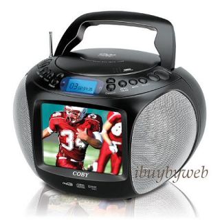 Coby TFDVD577 5 6 Portable TV Television w DVD Player