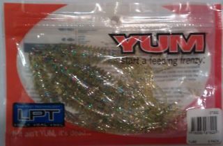 Yum Soft Plastic Tube Clear with Glitter 5 Pack
