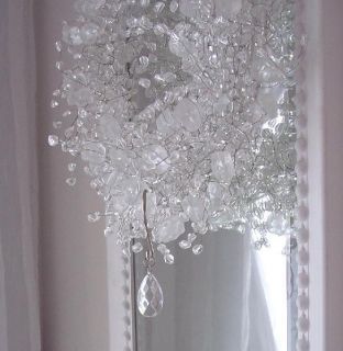 Shabby Crystal Clear Chic Shower Curtain Hooks Set 12