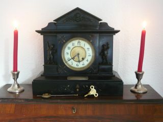  Antique French Marble Mantel Clock