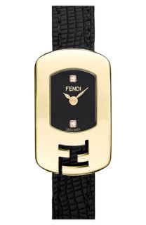 Fendi Chameleon Leather Strap Watch