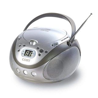 Coby CX CD241 Portable CD Player with AM/FM Stereo Tuner (Silver