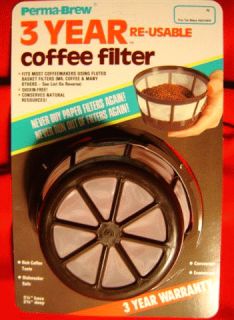 Basket Coffee Filter Reusable with 3 yr Warranty
