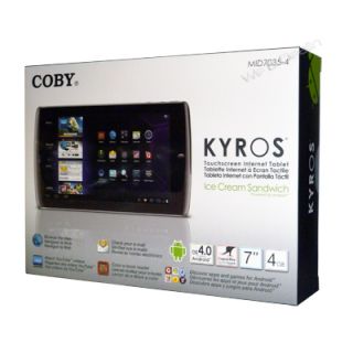 coby kyros mid7035 7 inch android 4 0 multi touch tablet black