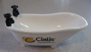 Cialis Ceramic Bathtub Tub w Faucet Handles Great Gift