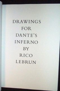 Rico Lebrun Orig Lithographs Dante LtdEd Baskin Ciardi