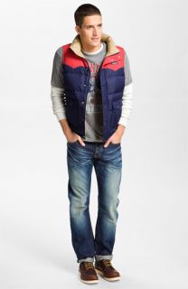 Patagonia Down Vest, Public Opinion Thermal & PRPS Jeans