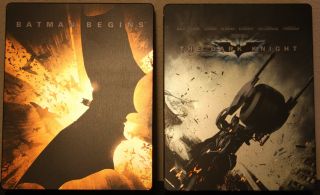 Batman Begins The Dark Knight Steelbooks Blu Ray Discs 