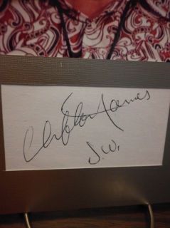 Clifton James Autograph James Bond 007 Display Signed Signature COA