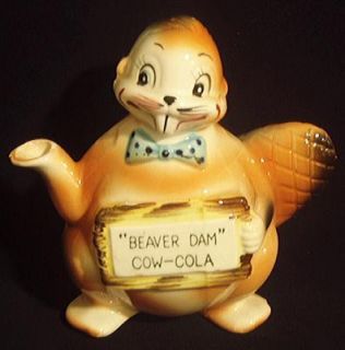  RARE Vintage Enesco Beaver Dam Cow Cola Tea Coffee Creamer