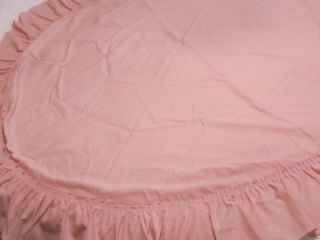 Solid Pink Ruffled Round Tablecloth Shabby Cottage Chic