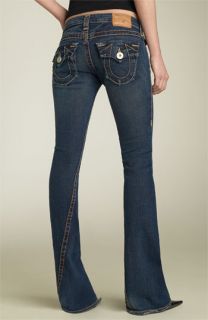 True Religion Brand Jeans Joey Heritage Flare Leg Stretch Jeans (Dark Drifter   Big T)