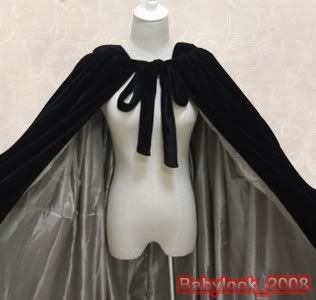 Black Gray Velvet Cloak Cape Hooded Cloak Wedding LARP